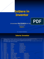 Initiere in Inventor - Curs 01