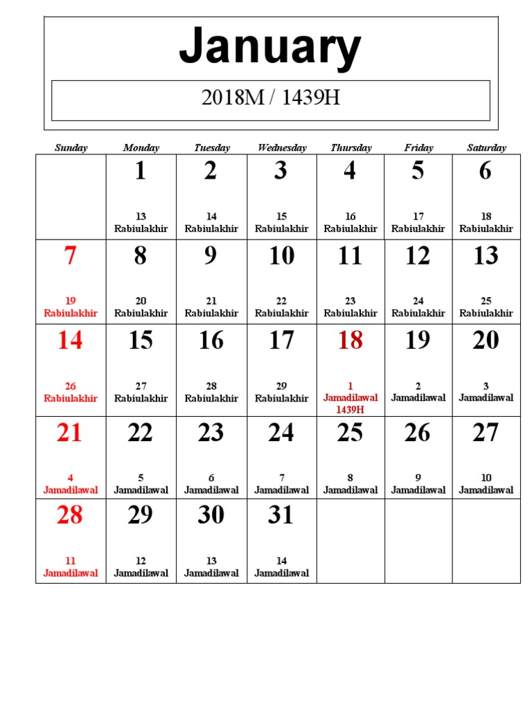 Islamic Calendar 2018 PDF PDF Abrahamic Religions Ramadan