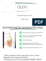 Biofarmaseutik Sediaan Oral