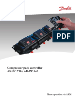 Compressor Pack Controller AK-PC 730 / AK-PC 840: Menu Operation Via AKM