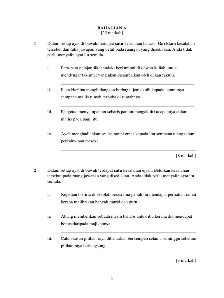 Soalan Tgh Thn Bm Form 2 Pdf