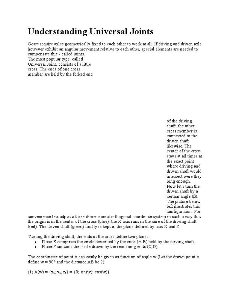 03Understanding Universal Joints PDF Circle Trigonometric Functions