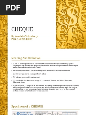Cheque