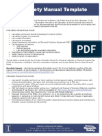 Lab Safety Manual Template