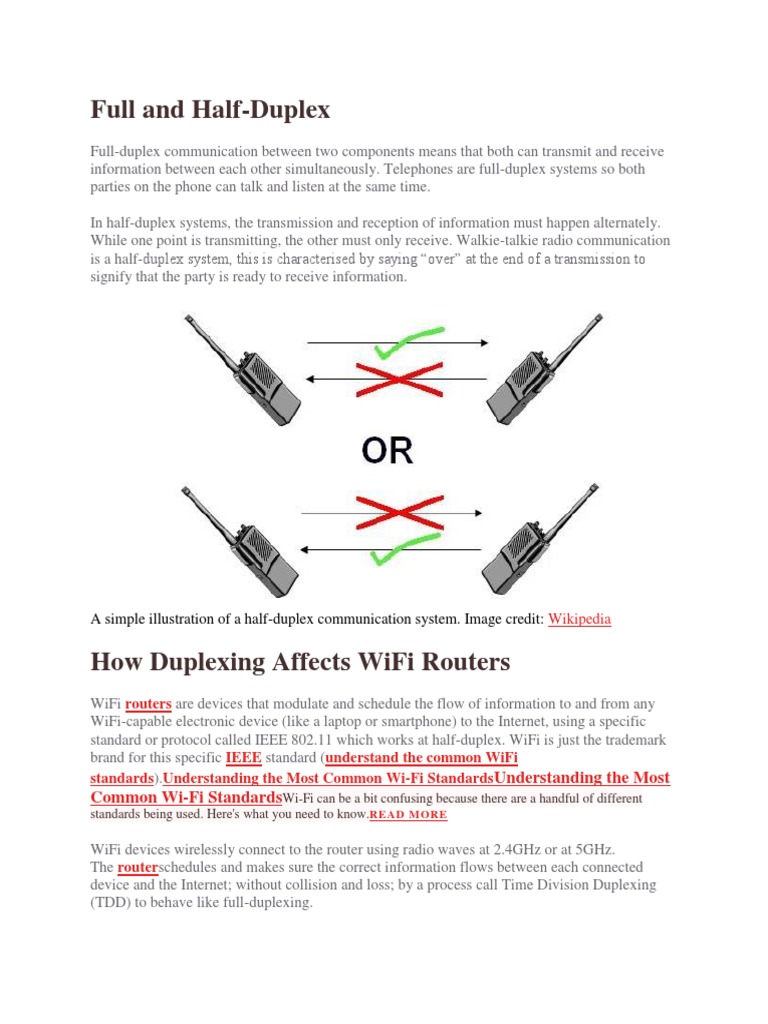 Half Duplex Vs Full Communication 