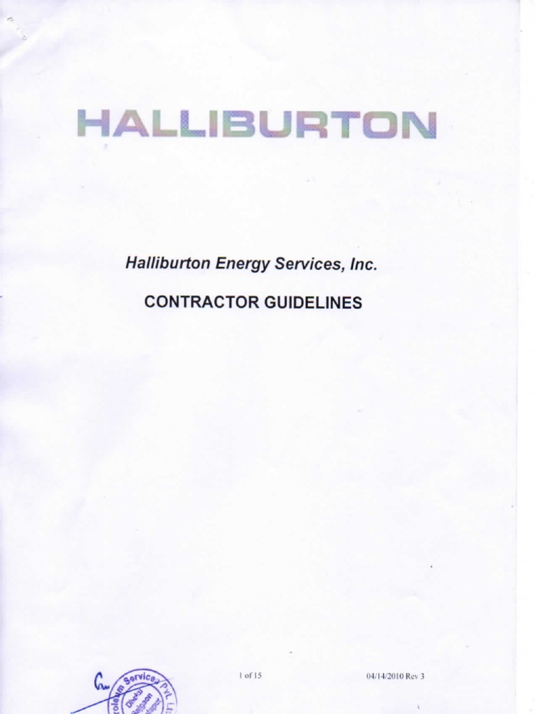 C. HSE Guidelines For Contractors PDF | PDF