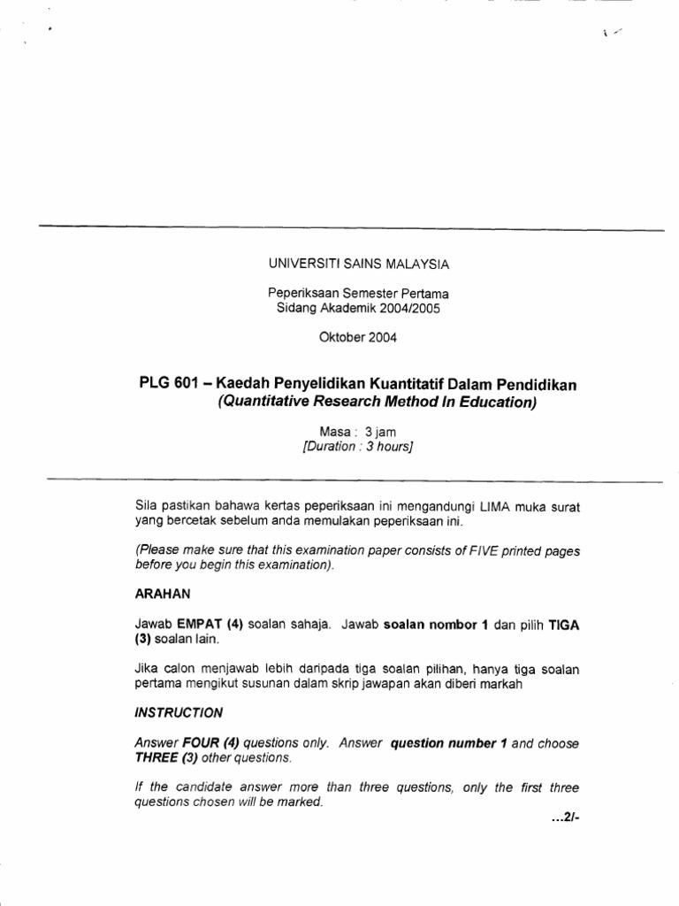 Soalan Usm | PDF