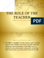 The Role of The Teacher