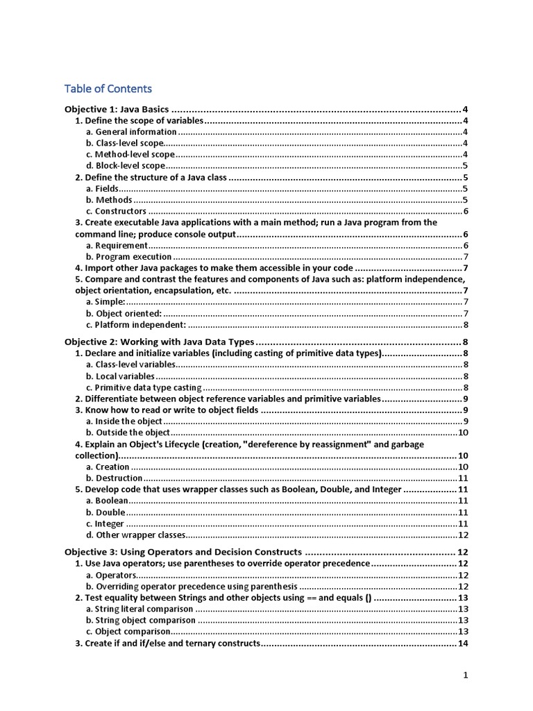 OCAJP 8 - Quick Revision Notes | PDF | Method (Computer Programming ...