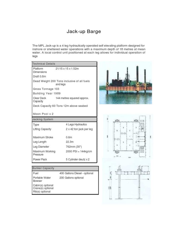Jack-up Barge Technical Overview | PDF