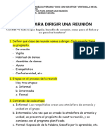 Pautas para Dirigir Una Reunión