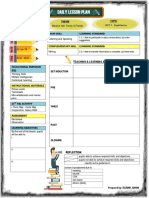 Daily Lesson Plan Template (YEAR 5)