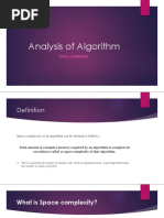 Analysis of Algorithm: Space Complexity