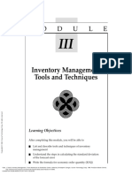 Inventory Management From Warehouse To Distributio... - (MODULE III Inventory Management Tools and Techniques)