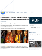 Kidnapped & Forced Into Marriage at Gun Point, Bihar Engineer Now Seeks Police Protection