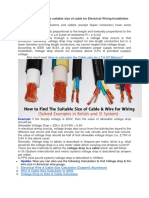 Resistance: Voltage Drop in Cables