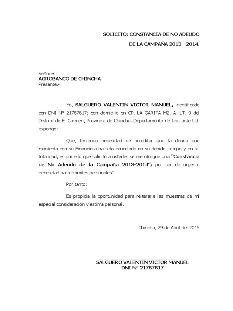 Constancia De No Adeudo Autenticación Gobierno Y Personalidad