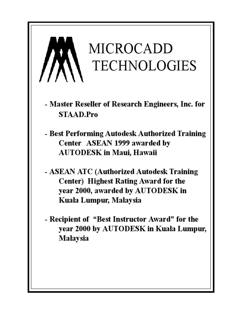 Staad Manual PDF | PDF | Cartesian Coordinate System | Bracket