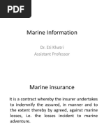 Marine Information: Dr. Eti Khatri Assistant Professor