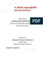 Review About Supraglottic Airway Devices