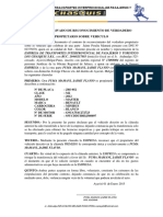 Contrato Privado de Reconocimiento de Verdadero Propietario Sobre Vehiculo