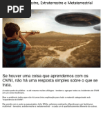 UFOs - Terrestre, Extraterrestre e Metaterrestrial