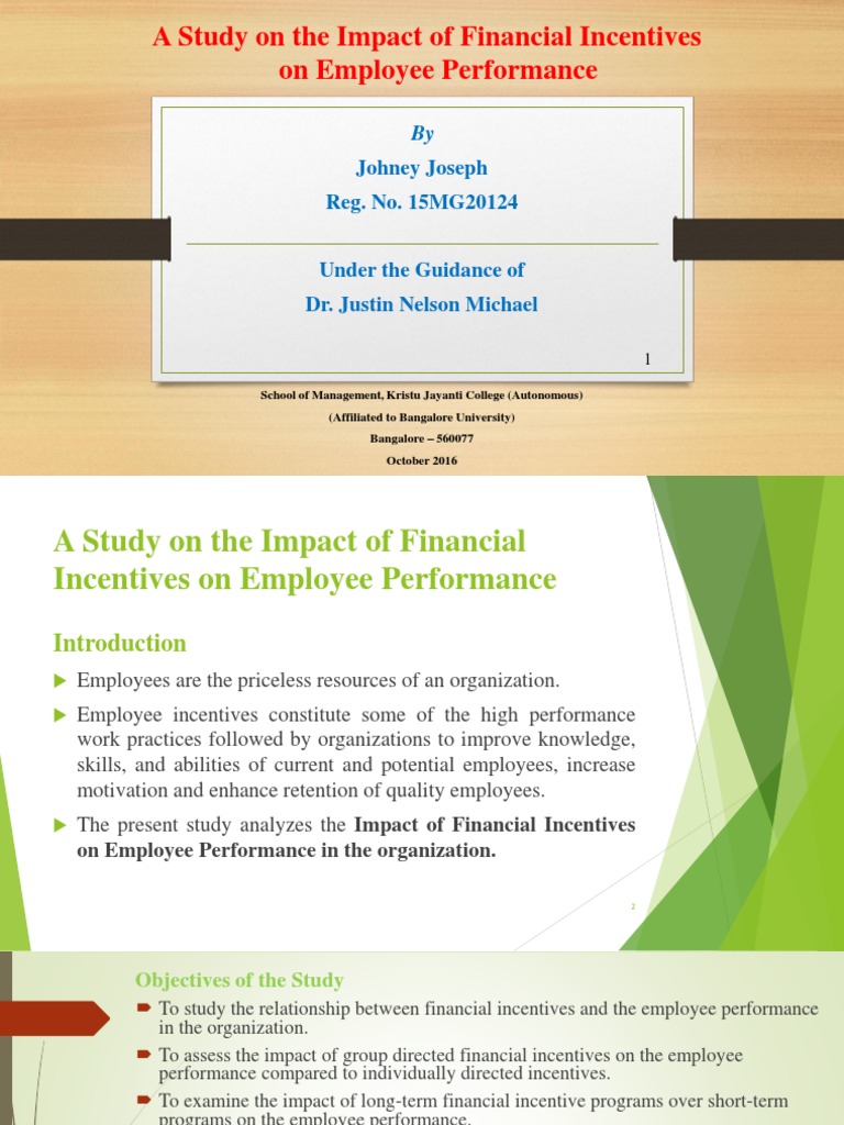 Impact of Financial Incentives on Performance | PDF | Incentive ...