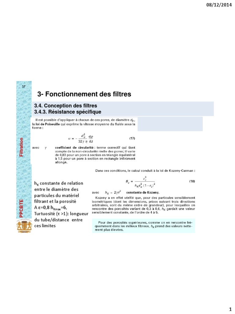 Optimisation de la filtration idéale | PDF | Filtration | Pression