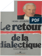 LEFEBVRE - Le Retour de La Dialectique - EBOOK