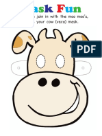 So You Can Join in With The Moo Moo's, Here's Your Cow (Vaca) Mask