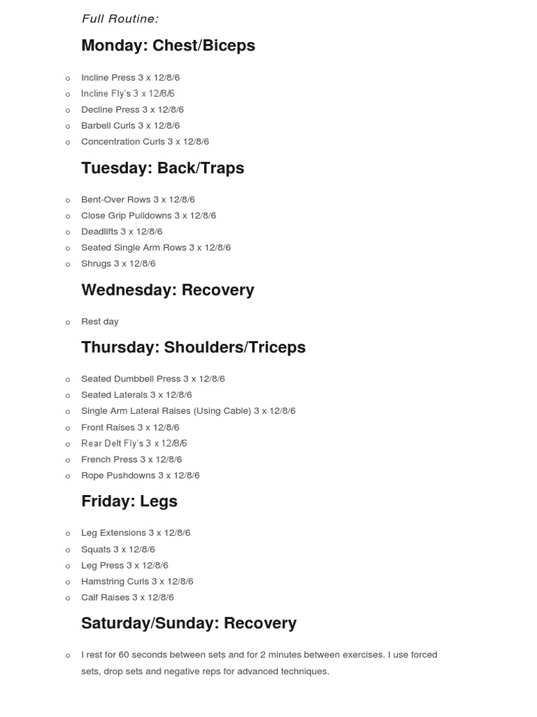 WELL ROUNDED WEIGHT LIFTING ROUTINE visual data 3