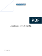 Análise de investimento - Porcentagens e cálculos de taxa