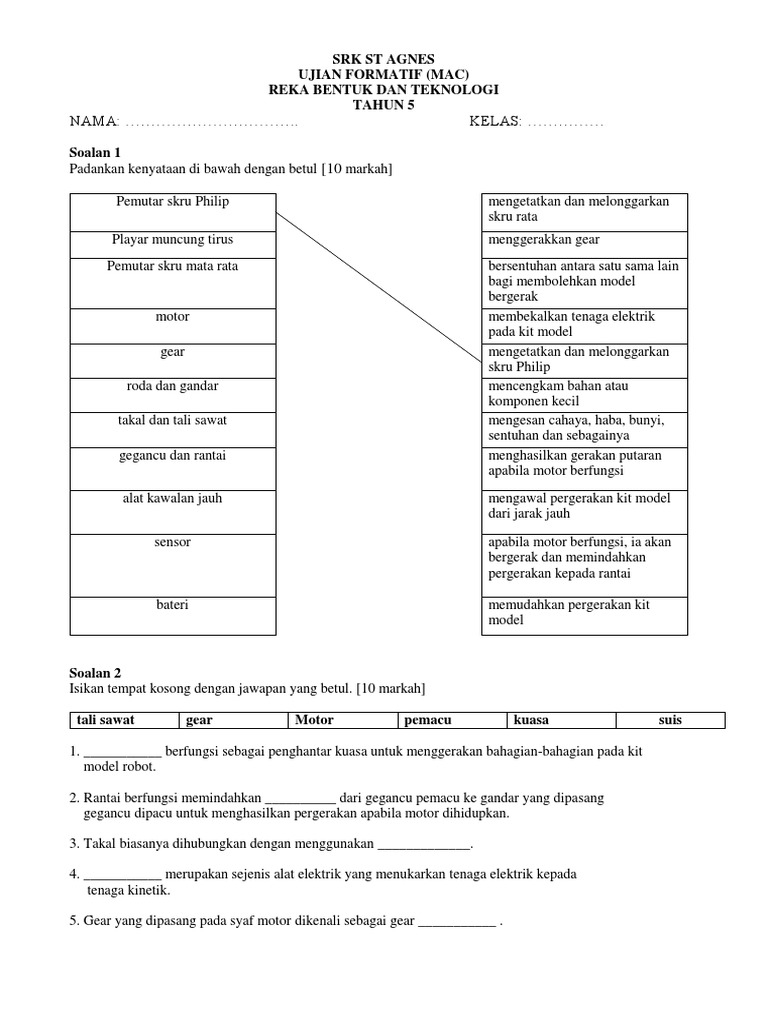 Pengenalan Alat RBT Tahun 5 | PDF | Teknologi & Rekayasa