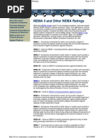 NEMA Ratings and IP Equivalency Chart PDF | PDF