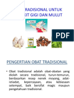 Obat Tradisional Untuk Penyakit Gigi Dan Mulut