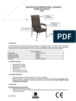 User Instruction For The High Back Chair - Unwinged & Padded Arms (Brown) C122