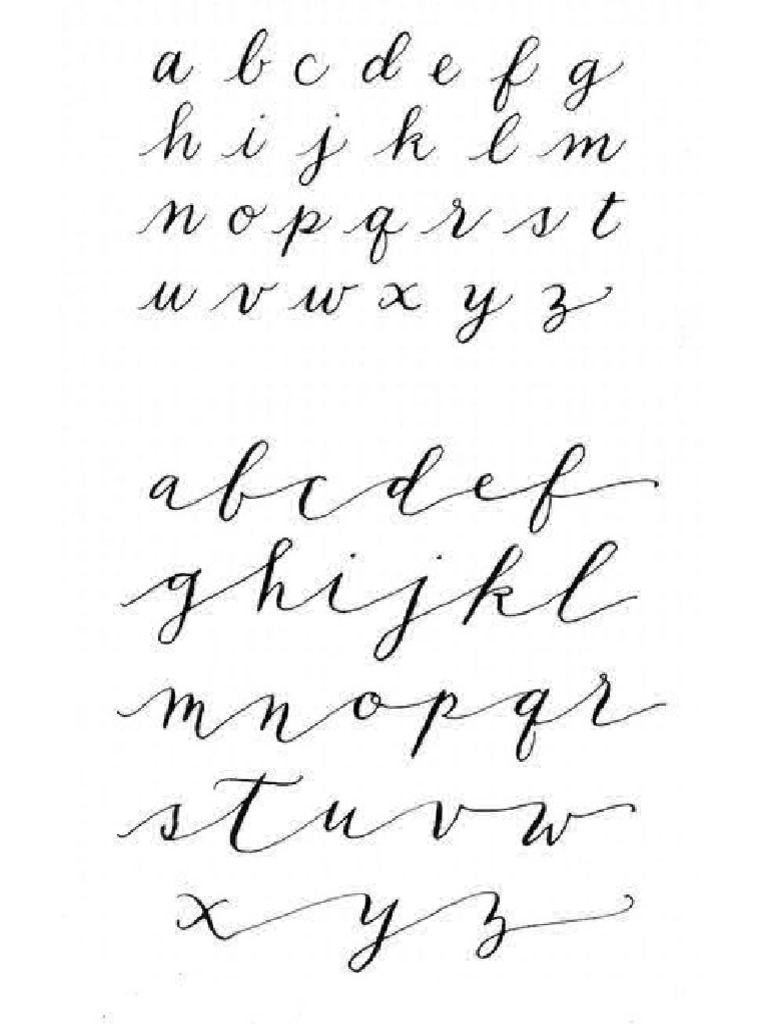 Modern Calligraphy Alphabet Handwritten Calligraphy Fonts | PDF