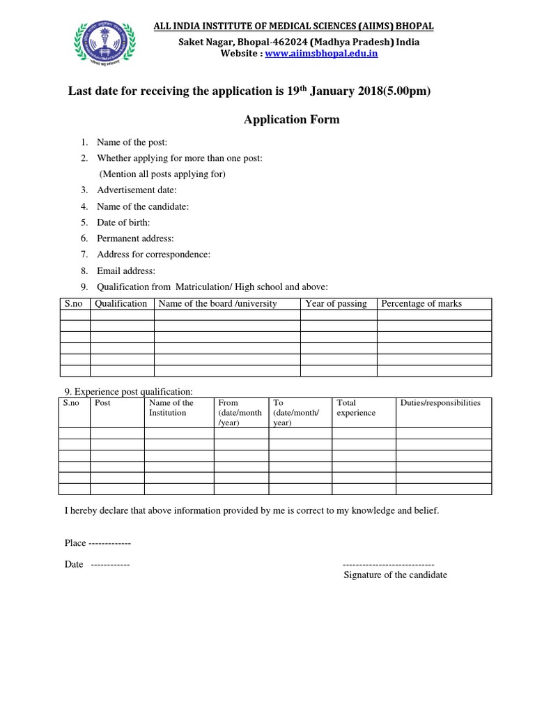 Last Date For Receiving The Application Is 19 January 2018 (5.00pm ...