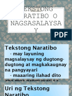 Tekstong Naratibo o Nagsasalaysay