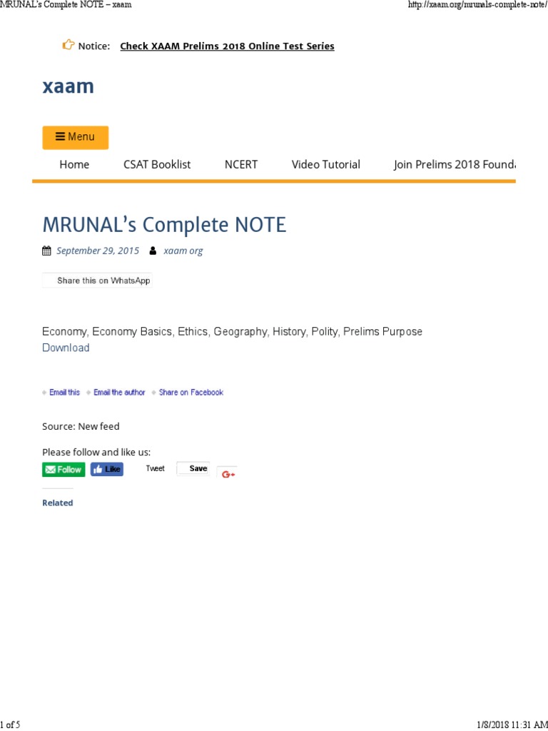 MRUNAL's Complete NOTE - Xaam | PDF | Social Information Processing ...