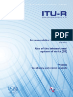 Use of The International System of Units (SI) : Recommendation ITU-R V.430-4