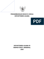 Pengembangan Budaya Kerja Departemen Agama - 2009