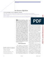 Incomplete and Transitory Decrease of Glycolysis