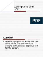 Values Assumptions and Beliefs in OD