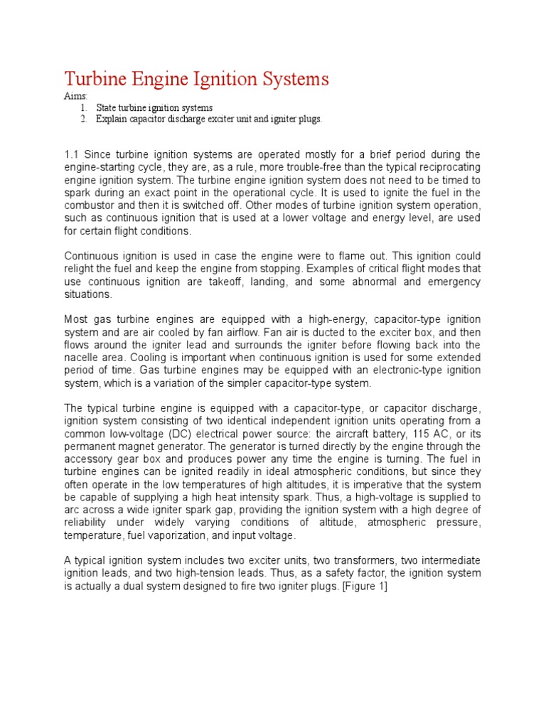 KP Turbine Engine Ignition Systems PDF Ignition System Capacitor