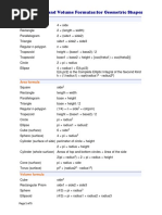 Geometric Shapes Calculs