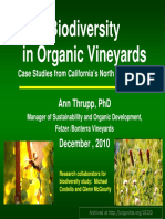 Biodiversity in Organic Vineyards