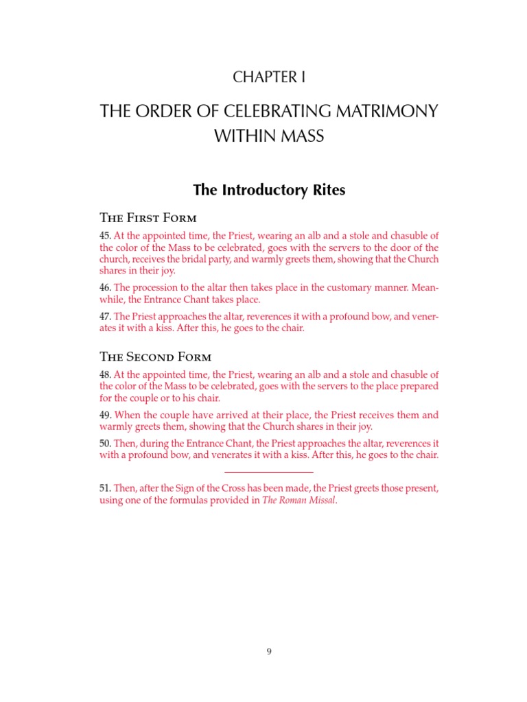 The Order of Celebrating Matrimony | PDF | Christian Views On Marriage ...