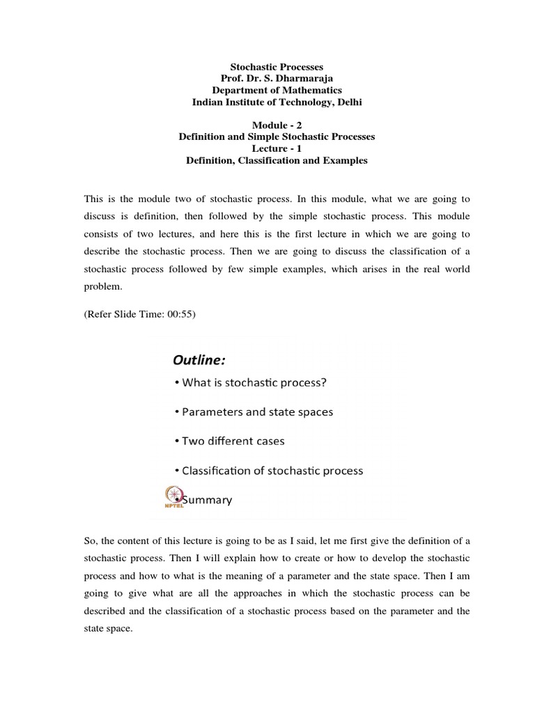 Lec5 PDF | PDF | Stochastic Process | Random Variable