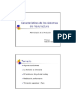 Caracterirsticas de Los Sistemas de Manufactura